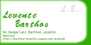 levente barthos business card